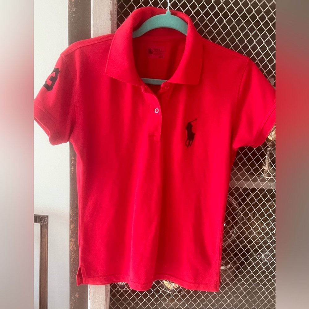 Polo by Ralph Lauren Women's Red Short Sleeve Polo! Super stylish & sporty!